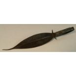 An Indo-Persian steel leaf shaped dagger, 17.