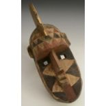 Tribal Art - a Bobo mask, arched cresting,