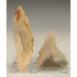 Antiquities - Stone Age, a collection of two French flint scrapers, the largest 10cm long,