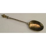 A mid-Victorian parcel-gilt silver 'Apostle' table spoon,