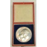 Dutch National Award - a silver medallion 50mm, 1855 issue, type 4: obv.