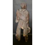 Maritime Salvage - Folk Art, a 19th century ship's prow figurehead, boldly carved as a maiden,