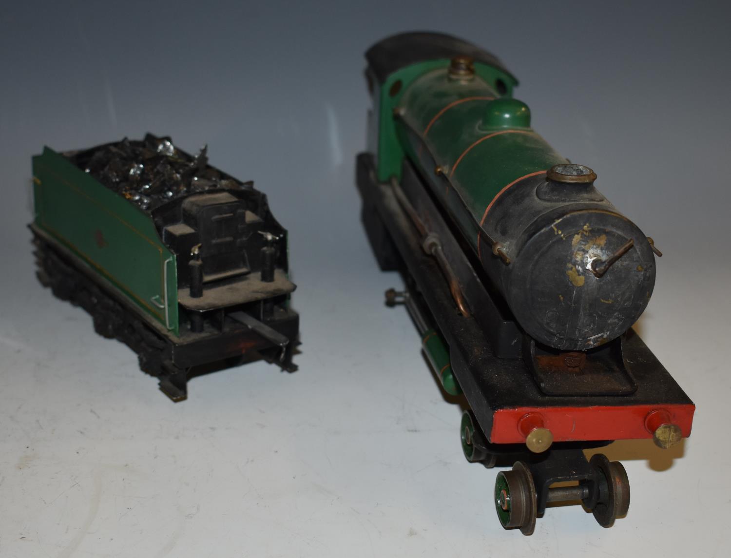 A Bowman O Gauge live steam 4-4-0 locomotive and tender, no. - Image 3 of 5