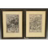 For John Harrington (1561 - 1612), a pair, Illustrations from Orlando Furiso,