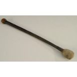 A 19th century kosh, possibly naval and employed in impressment, bound handle, lead-weighted head,