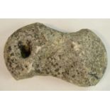 Maritime Antiquities - a limestone marine sinker or anchor, of typical arcahic form,