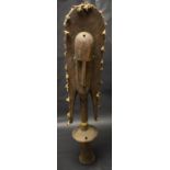 Tribal Art - a large Bamana female janus figure, bust length,