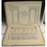 Architecture - a folio of drawings, elevations of Classical, Palladian and Neo-Classical buildings,