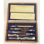 A 19th century walnut draughtsman's case,