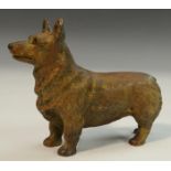 An Austrian cold painted bronze, of a corgi dog, standing four square, 10cm long, Vienna, c.