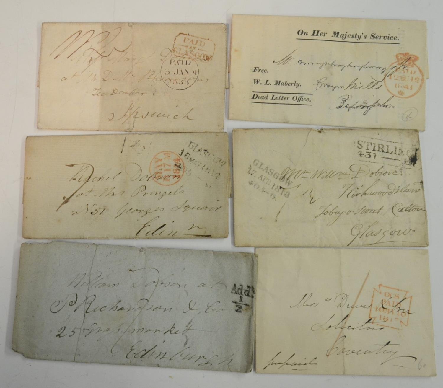 Postal History - early 19th century entire collection, 15 items including, - Image 2 of 3