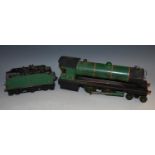 A Bowman O Gauge live steam 4-4-0 locomotive and tender, no.