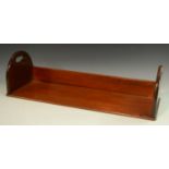 A large Victorian mahogany country house book carrier, three-quarter gallery,