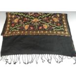 Textiles - an Indian shawl or throw,