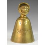 Politics, Women's Suffrage, Votes for Women - an early 20th century novelty brass bell,