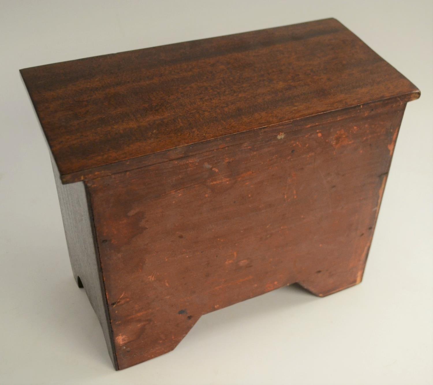A 19th century mahogany miniature chest of drawers, - Image 6 of 6