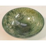 Lapidiary - a moss agate circular bowl,