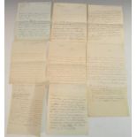 Ancien Régime France and the French Revolution - a collection of 9 ink MS letters from