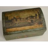 A 19th century French domed rectangular box,