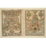 Hagiography - a Continental monastic pilgrim's devotional woodblock print-icon,