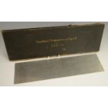 Marine Architecture - a large early 20th century German silvered transversal calculating plate,