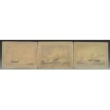 English Marine School (19th century) A set of three,