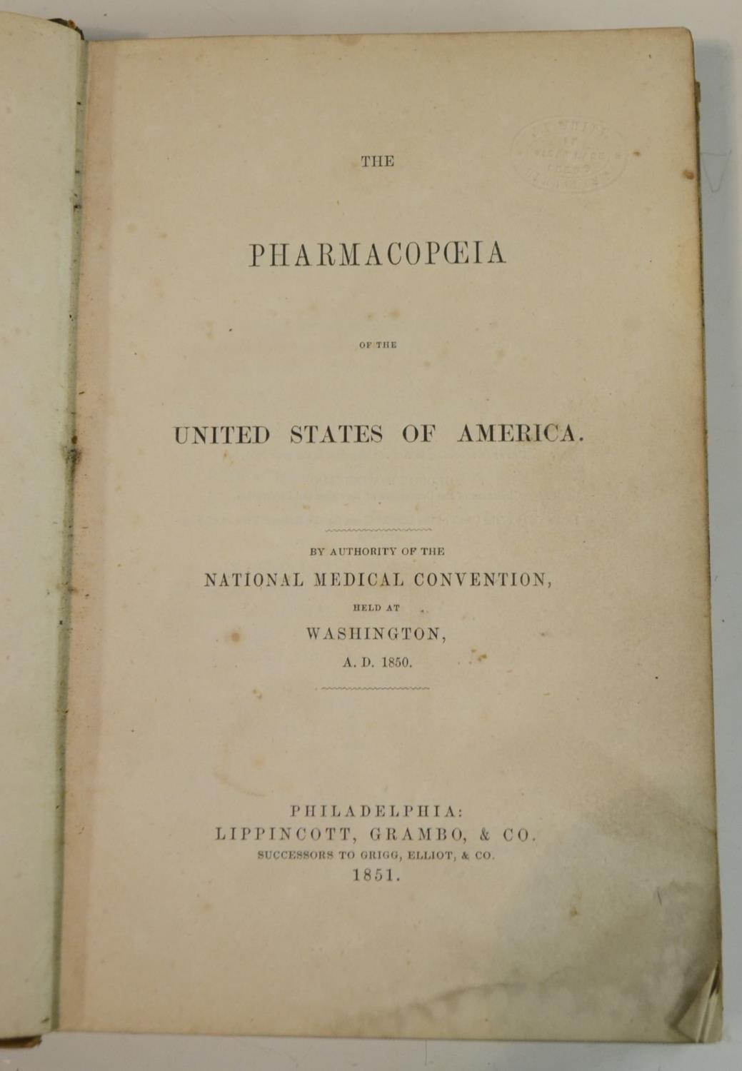 Medicine - American Imprint, The Pharmacopœia of the United States of America, - Image 2 of 2