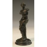 Grand Tour School (19th century), after the antique, a dark patinated cabinet bronze, Venus de Milo,