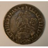 Coin, GB, Tudor, Elizabeth I, Milled Coinage, 1562 silver sixpence,