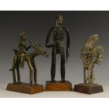 Tribal Art - a Dogon bronze equestrian figure, 15.