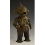 Tribal Art - a West African bronze figure, probably Baule or Dogon.