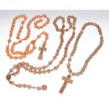 A French rosary bead necklace, Souvenir dende Lourdes,