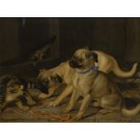 After Horatio Henry Couldery, Pugs and Kittens, oleograph, 22cm x 29.