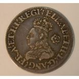 Coin, GB, Tudor, Elizabeth I, Milled Coinage, 1567 silver sixpence, obv: small bust, rose on right,