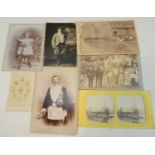 Photography - a small collection of interesting 19th century photographs,