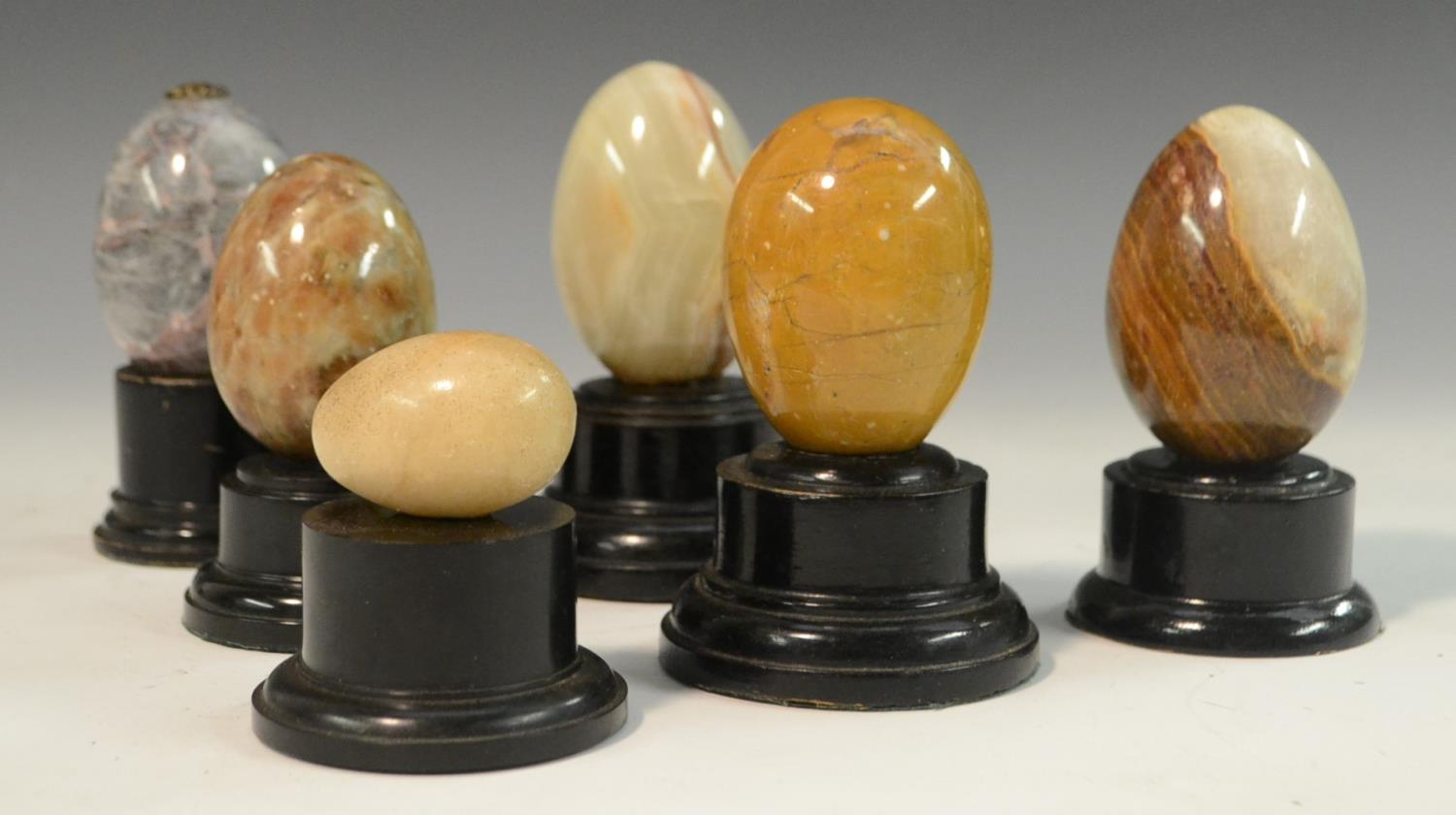 Geology - a collection of polished cabinet specimens, comprising egg shaped samples of fluorspar, - Image 2 of 9