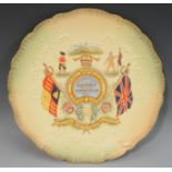 The Boer War - a 19th century earthenware shaped circular plate,