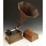 A Thomas A Edison fireside phonograph, combination type, serial no.