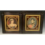 European Royalty - a pair of Empre furnishing pictures,