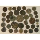 Coins, Roman and Byzantine, AE collection, including Constantine; a Victiorinus antoninianus,