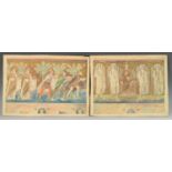English Grand Tourist School (19th century) A pair, The Frescoes of The Basilica of San Vitale,