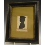 English School (19th century), a portrait silhouette, of a young gentleman wearing a peaked cap,