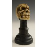 Macabre - a memento mori, in the 18th century style, mounted for the desk,
