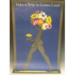 Milton Glaser (American Graphic Designer, 1929-2020), Take a Trip to Lotus Land, Norristown: 1968,