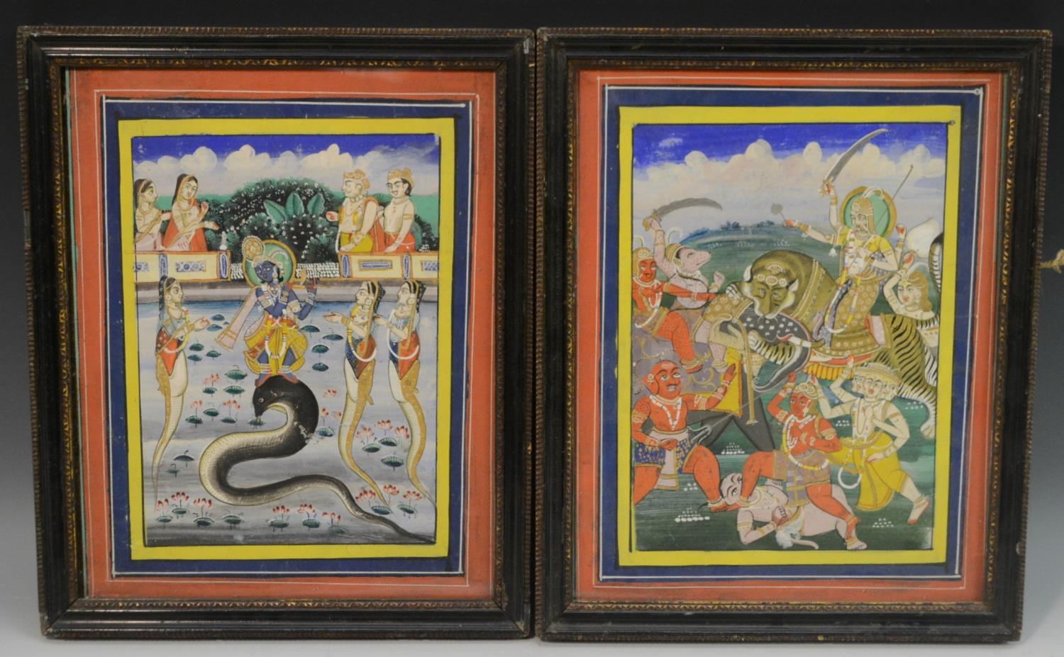 Indian School (19th century) Assembled Deities watercolour and gouache, 30cm x 23.