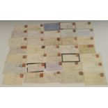Postal History - Queen Victorian 1d red cover collection 1841-1879, imperfs,