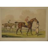 I Clark, by, Henry Alken, after, Racing from Newmarket Heath, coloured engraving, 20cm x 30.