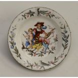 An Austrian silver and enamel novelty toy, as a miniature dinner plate,