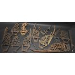 Tribal Art - a collection of Bamana chi wara antelope headdresses, various,