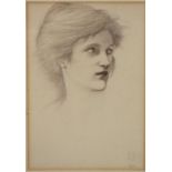 After Sir Edmund Burn Jones (1833 - 1898), Portrait of Olive Maxse, print,